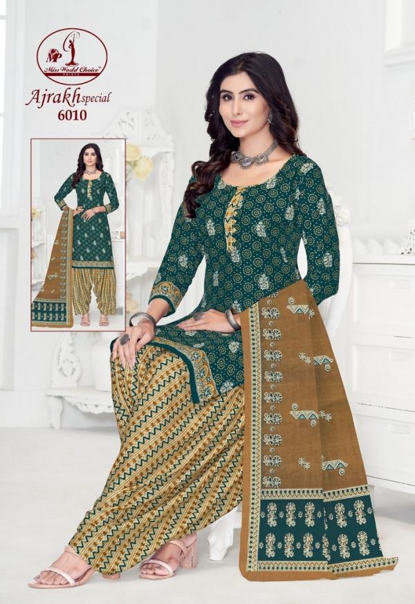 Miss World Ajrakh Vol-6 – Dress Material